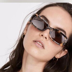 NEW Madewell | Tortoise Rectangular Square Chunky Sunglasses